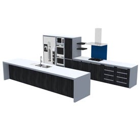 Kitchen island 3D Object | FREE Artlantis Objects Download